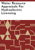 Water_resource_appraisals_for_hydroelectric_licensing