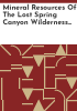 Mineral_resources_of_the_Lost_Spring_Canyon_Wilderness_Study_Area__Grand_County__Utah