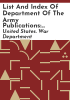 List_and_index_of_Department_of_the_Army_Publications