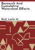 Research_and_cumulative_watershed_effects