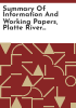 Summary_of_information_and_working_papers__Platte_River_Basin_Cooperative_Study__Wyoming
