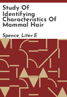 Study_of_identifying_characteristics_of_mammal_hair