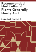 Recommended_horticultural_plants_generally_hardy_and_adaptable_in_the_Central_Great_Plains_region