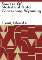 Sources_of_statistical_data_concerning_Wyoming