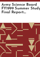 Army_Science_Board_FY1999_summer_study_final_report