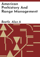 American_prehistory_and_range_management