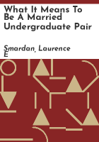 What_it_means_to_be_a_married_undergraduate_pair