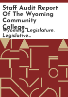 Staff_audit_report_of_the_Wyoming_Community_College_Commission
