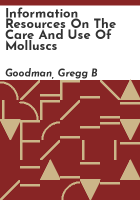Information_resources_on_the_care_and_use_of_molluscs