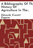 A_bibliography_of_the_history_of_agriculture_in_the_United_States