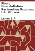 Phase_II--installation_restoration_program__F_E__Warren_Air_Force_Base__Wyoming